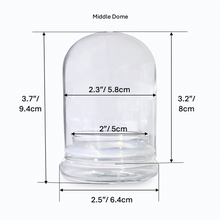 Load image into Gallery viewer, Bloomify Glass Dome Set – Large, Medium, and Small Domes – Premium Anti-Fog Glass Cloche Bell Jars with Base – Elevate Your Space with Timeless Elegance for Home Décor, Tabletop Displays, and Terrariums (No Plants) - Orchid Gene
