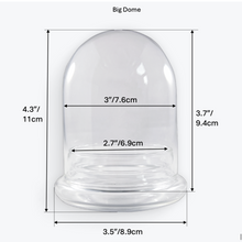Load image into Gallery viewer, Bloomify Glass Dome Set – Large, Medium, and Small Domes – Premium Anti-Fog Glass Cloche Bell Jars with Base – Elevate Your Space with Timeless Elegance for Home Décor, Tabletop Displays, and Terrariums (No Plants) - Orchid Gene