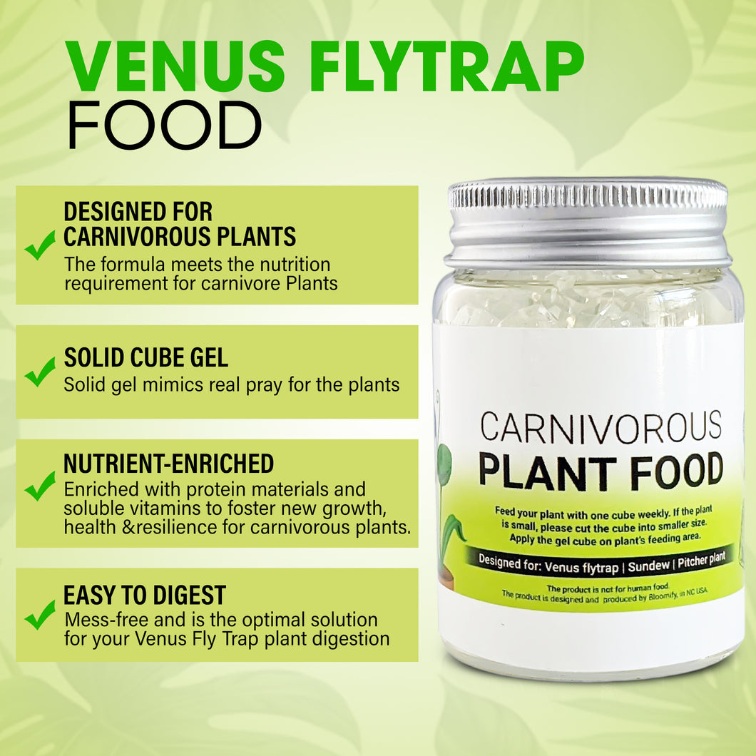 Carnivorous Plant Food, Designed for Venus Flytraps, Sundews and Pitcher Plants, 2.5oz - Orchid Gene