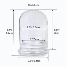 Load image into Gallery viewer, Bloomify Glass Dome Set – Large, Medium, and Small Domes – Premium Anti-Fog Glass Cloche Bell Jars with Base – Elevate Your Space with Timeless Elegance for Home Décor, Tabletop Displays, and Terrariums (No Plants) - Orchid Gene
