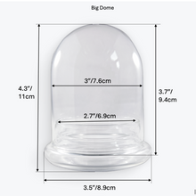 Load image into Gallery viewer, Bloomify Glass Dome Set – Large, Medium, and Small Domes – Premium Anti-Fog Glass Cloche Bell Jars with Base – Elevate Your Space with Timeless Elegance for Home Décor, Tabletop Displays, and Terrariums (No Plants) - Orchid Gene
